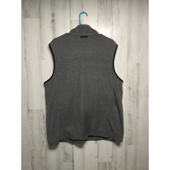 Eddie Bauer Mens Jacket Extra Large XL Gray Fleece Vest Full Zip Sleeveless - Picture 5 of 8